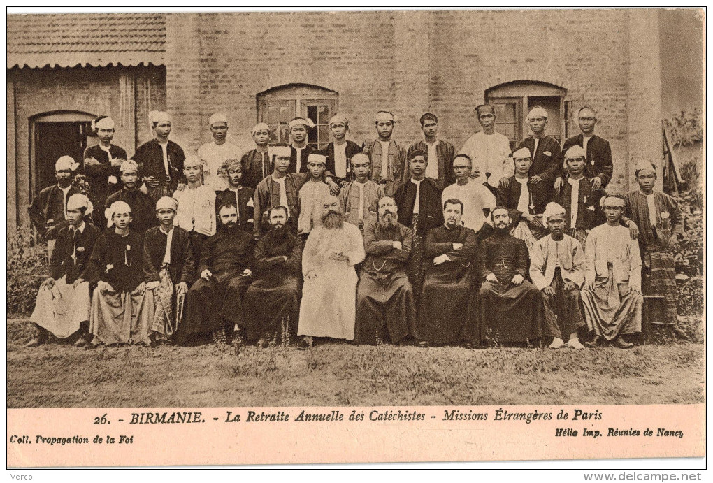 Carte Postale Ancienne De BIRMANIE - LA RETRAITE ANNUELLE DES CATECHISTES - MISSIONS ETRANGERES DE PARIS - Myanmar (Birma)