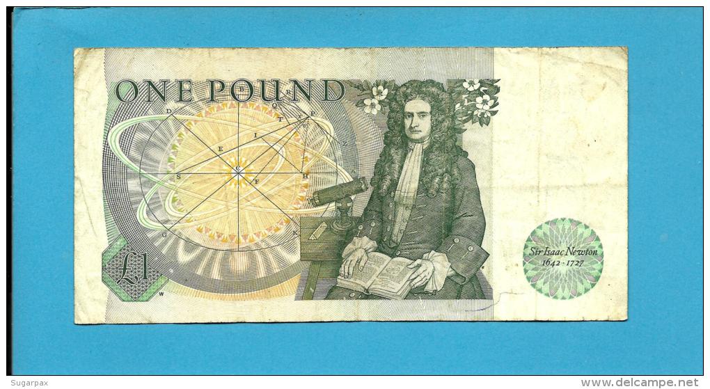 GREAT BRITAIN - 1 POUND - ND ( 1981 - 84 ) - P 377 B - Sign. D. H. F. Somerset - BANK OF ENGLAND - 2 Scans - 1 Pond