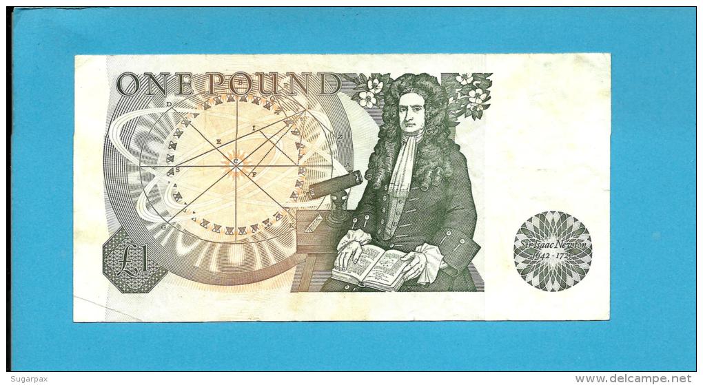 GREAT BRITAIN - 1 POUND - ND ( 1978 - 80 ) - P 377 A - Sign. J. B. Page - BANK OF ENGLAND - 2 Scans - 1 Pond