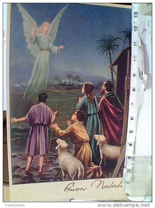 ILLUSTRATA BUON NATALE  ANGELO ANNUNCIA AI PASTORI   VB1968    EV851 - Altri & Non Classificati