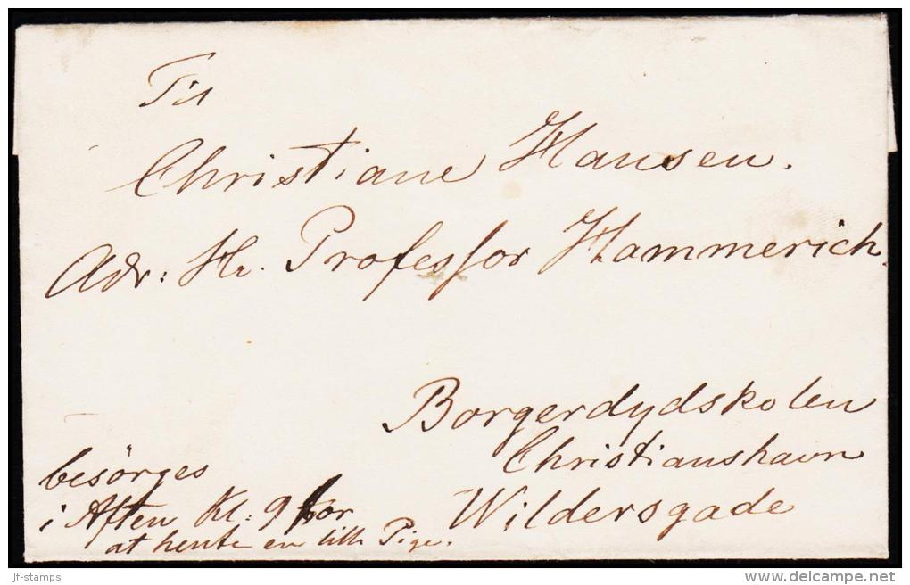 18??. Borgerdydsskolen, Christianshavn. Besørges I Aften Kl. 9 For At Hente En Lille Pi... (Michel: ) - JF175524 - ...-1851 Prephilately