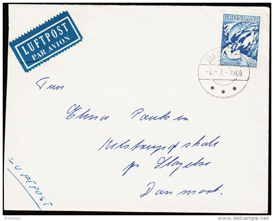 1957. Mother Of The Sea. 60 Øre Grayblue JAKOBSHAVN 6.7.1960. (Michel: 39) - JF175516 - Used Stamps