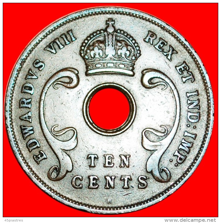 * GREAT BRITAIN HOLE: EAST AFRICA  10 CENTS 1936H! EDWARD VIII LOW STARTNO RESERVE! - Colonie Britannique