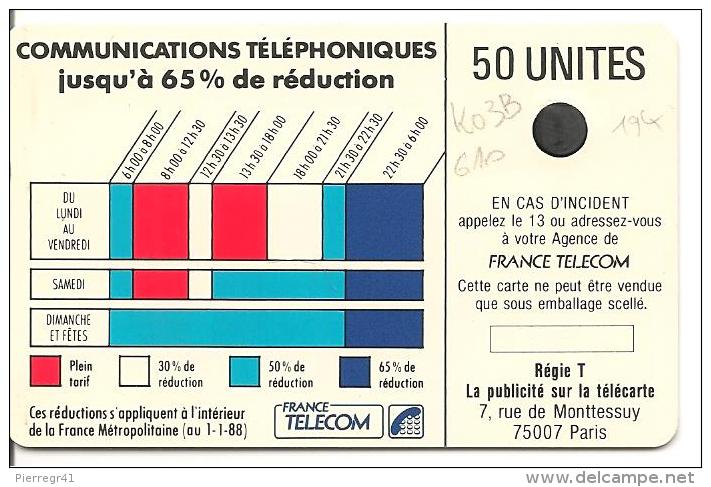 CARTE-PUBLIC-Ko3B.610-120U-SC3-OFFSET GLACEE-Puce 7 Noire-6Pe-CORDON BLEU--TBE - Cordons'