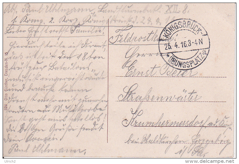 AK Truppenübungsplatz Königsbrück - Feldpost - 1916 (16066) - Koenigsbrueck