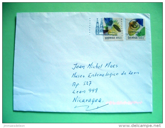 Sweden 2011 Cover To Nicaragua - Flowers Or Seeds - Brieven En Documenten