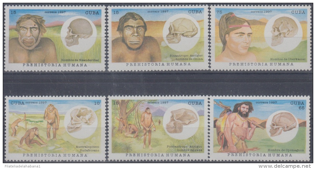 1997.43- * CUBA 1997. MNH. HOMBRE PREHISTORIA. ORIGENES DEL HOMBRE. OLD PREHISTORICAL MAN. - Unused Stamps