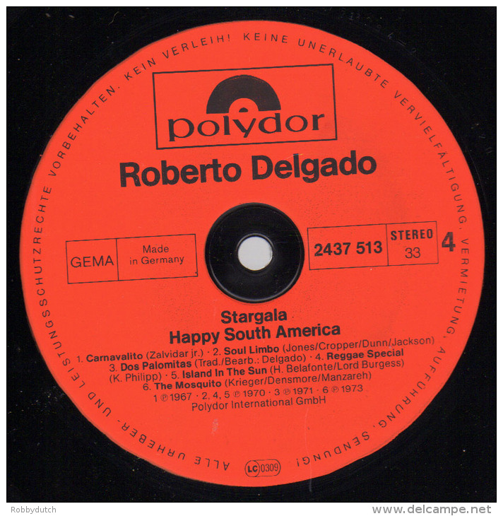 * 2LP *  ROBERTO DELGADO - STARGALA - HAPPY SOUTH AMERICA (Germany 1973 EX-!!!)