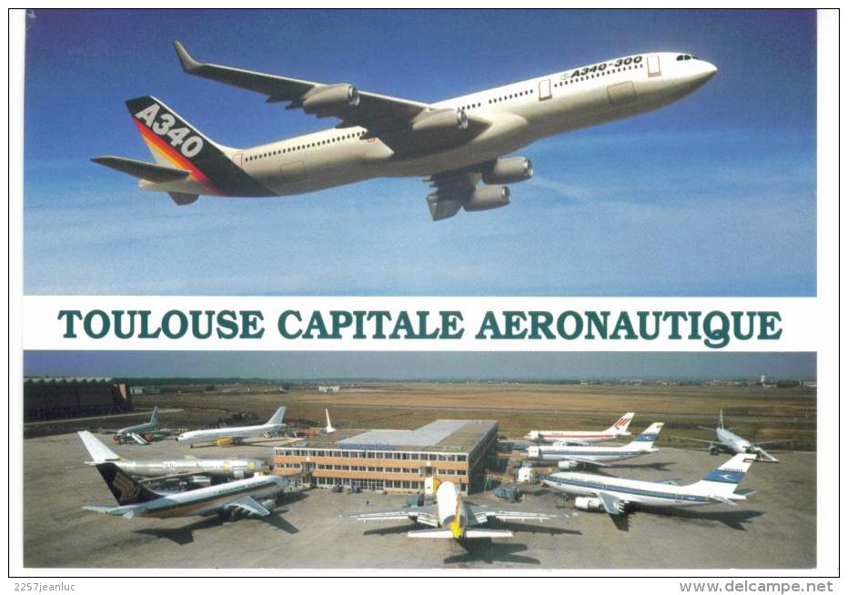 Lot De 4CPM  - 31 - Toulouse  Capitale Aeronautique - 2  Airbus     A380 & A 340  Et Premier Supersonique  Le Concorde - 1946-....: Ere Moderne