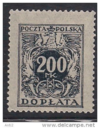 Poland Postage Due 1923 200 M, Mi 47, Mint Never Hinged - Postage Due