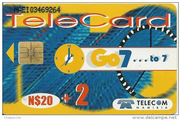 TELECARTE PHONECARD NAMIBIA NAMIBIE  CARTE A PUCE 20 DOLLARS  + 2 PAY LESS - Namibia
