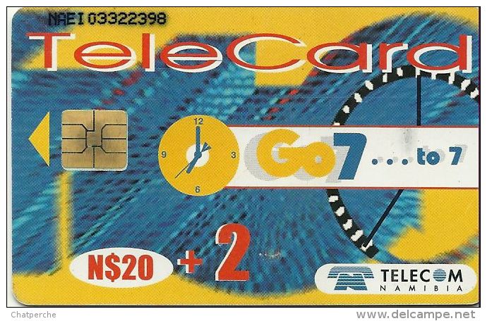 TELECARTE PHONECARD NAMIBIA NAMIBIE  CARTE A PUCE 20 DOLLARS  + 2 TALK MORE - Namibia