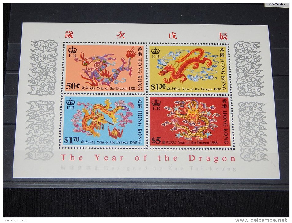 Hong Kong - 1988 Year Of The Dragon Block MNH__(TH-9862) - Unused Stamps