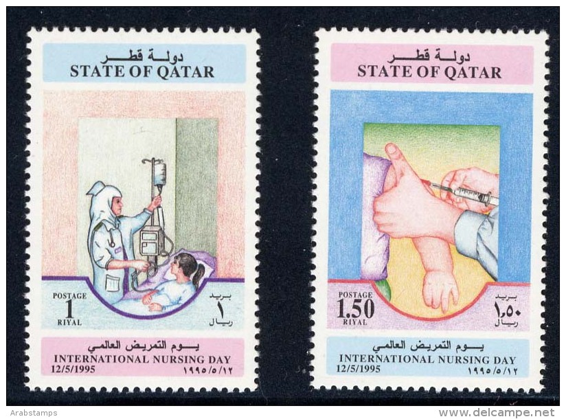1995 QATAR International Nursing Day Complete Set 2  Values MNH   (Or Best Offer) - Qatar