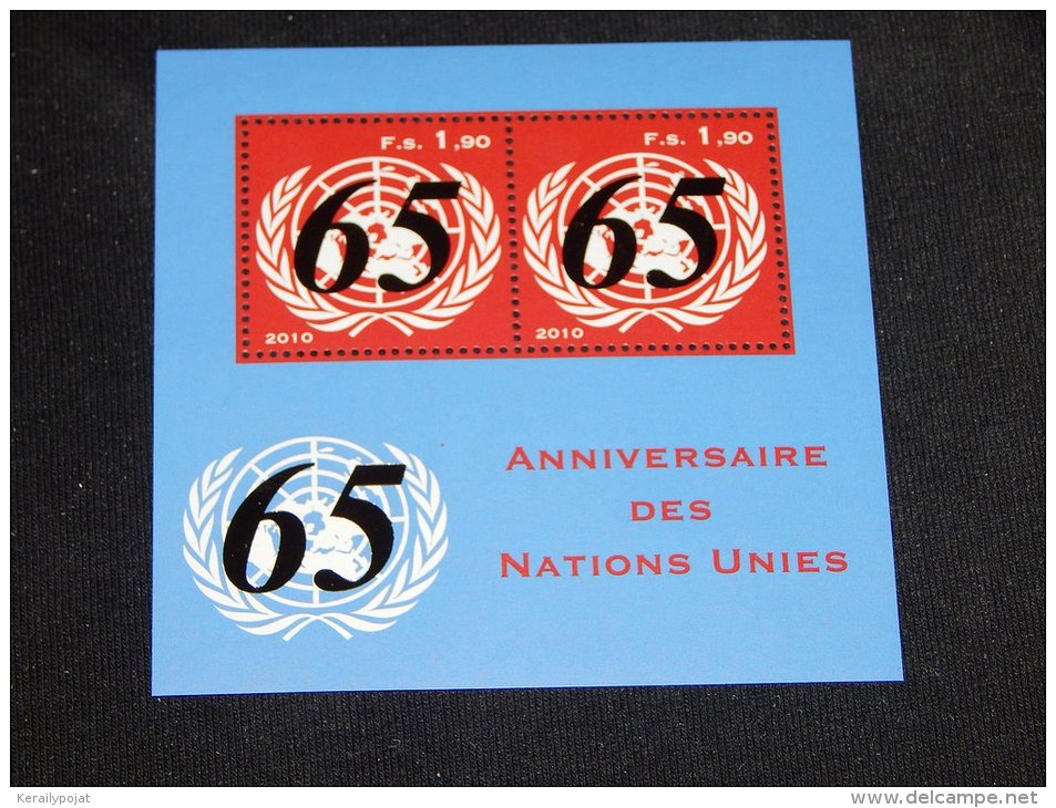 Switzerland (UN Geneva) - 2010 65 Years United Nations Block MNH__(TH-13094) - Hojas Y Bloques