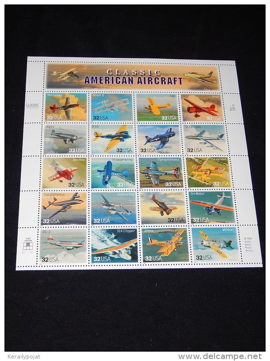 USA - 1997 Aircrafts Sheet MNH__(FIL-7328) - Sheets