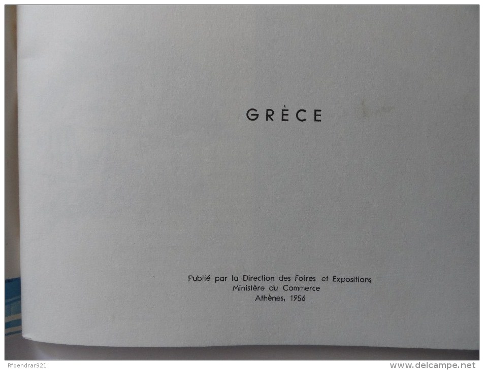 GRECE.Livret Ministère Du Commerce Athènes,1956 (V.14 Clichés) - Géographie