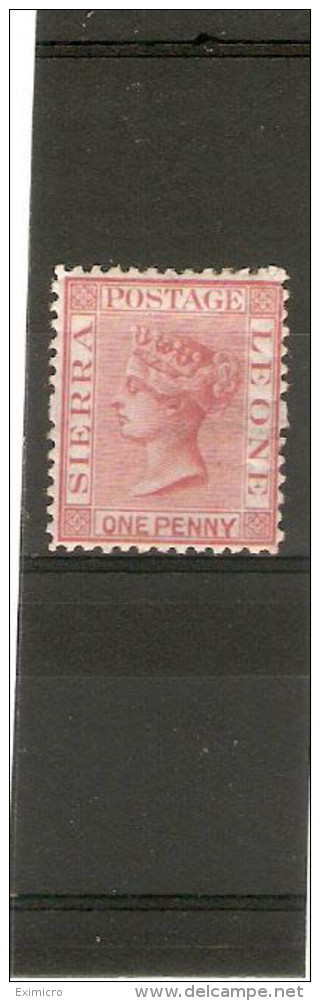 SIERRA LEONE 1873 1d WATERMARK UPRIGHT CROWN CC Perf 12½ SG 11 LIGHTLY MOUNTED MINT Cat £130 - Sierra Leone (...-1960)