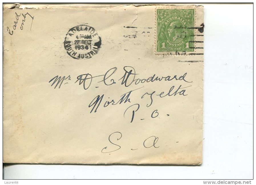 (111) Australia Used Cover Posted In 1930´s - Posted From SA - (card Only) - Lettres & Documents