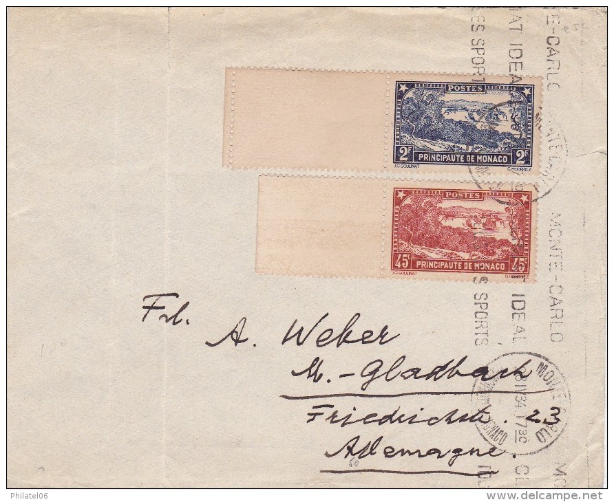 MONACO  LETTRE POUR L'ALLEMAGNE - Covers & Documents