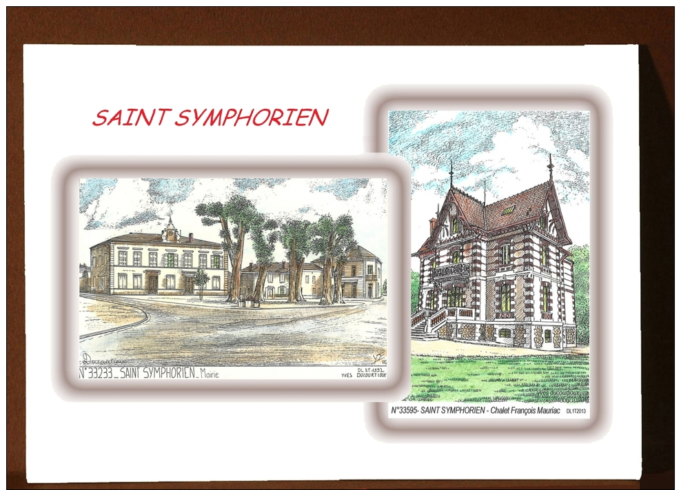 CP L 33233-33595 - CARTE POSTALE DESSIN COULEUR 2 VUES - 33 SAINT SYMPHORIEN - Autres & Non Classés