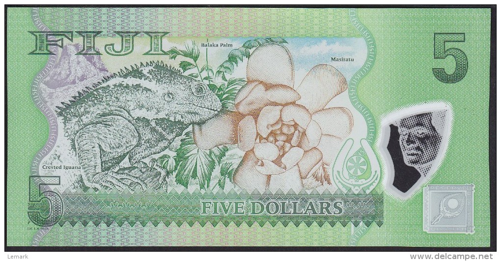 Fiji 5 Dollar 2013 Pnew UNC - Fidji