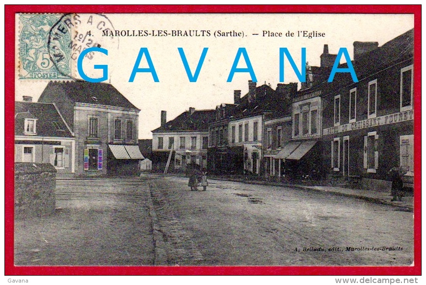 72 MAROLLES-les-BRAULTS - Place De L'Eglise - Marolles-les-Braults