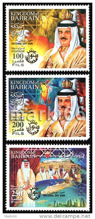 Bahrain - 2009 - National Day, 10 Years Of Accession Of King Sheikh Hamad Ibn Isa Al-Khalifa - Mint Stamp Set - Bahrein (1965-...)