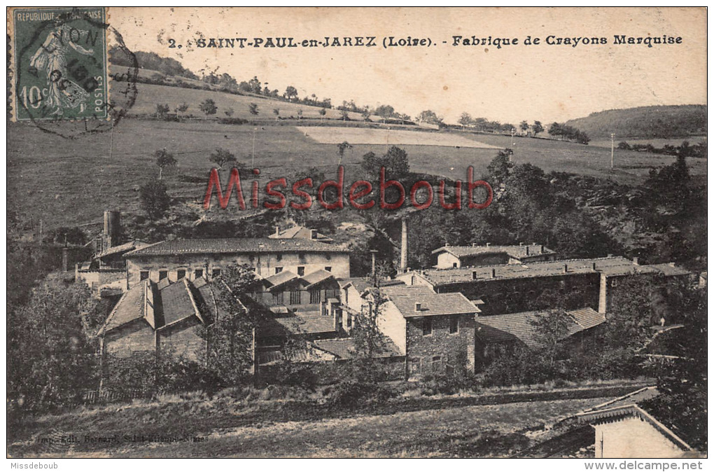42  - SAINT PAUL En JAREZ  - Fabrique De Crayons Marquise 1907 - 2 Scans - Saint Jean Soleymieux