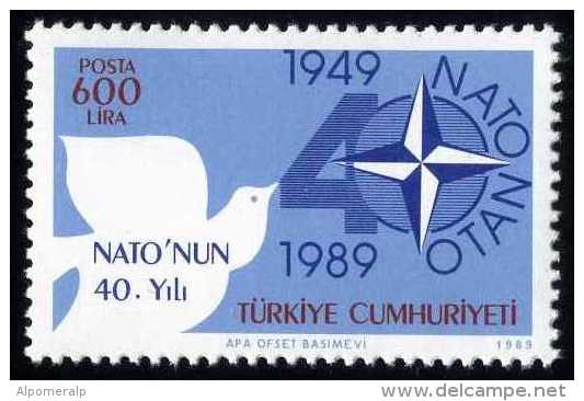 TURKEY 1989 (**) - Mi. 2851, 40th Anniversary Of NATO - Unused Stamps
