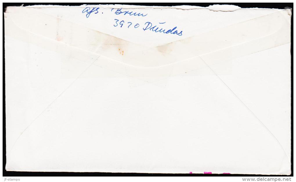 1969. Frederik IX 70 Years Ann. 60 Øre Red DUNDAS BESØG KNUD RASMUSSENS HUS 24. 2.1970.  (Michel: 72) - JF175610 - Used Stamps
