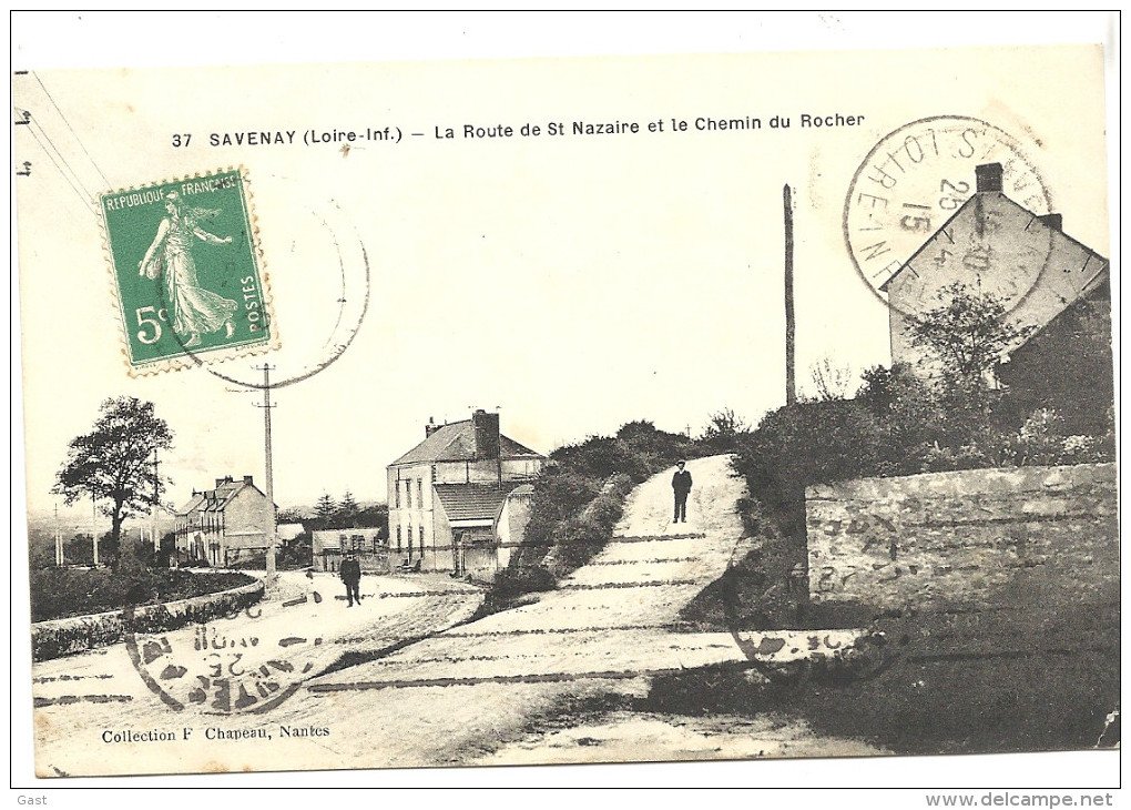 44  SAVENAY   LA  ROUTE  DE   ST  NAZAIRE  ET    LE  CHEMIN  DU  ROCHER - Savenay