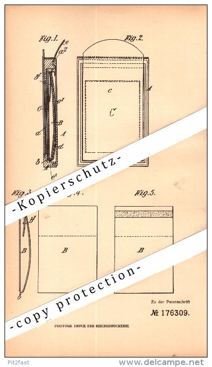 Original Patent -Benjamin J. Edwards In Wistowe-Hayes , England ,1905, Interchangeable Cassette For Photo Films , London - Middlesex