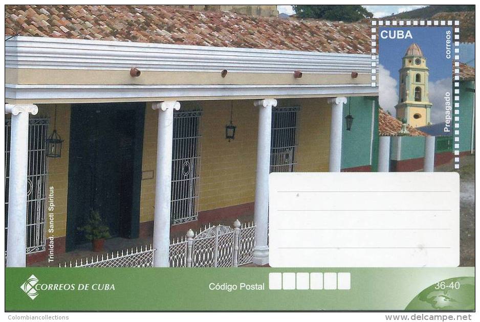 Lote TP32-16, Cuba, 2011, Entero Postal, Postal Stationary, Trinidad. Sancti Spiritus. Iglesia. Church - Cartes-maximum