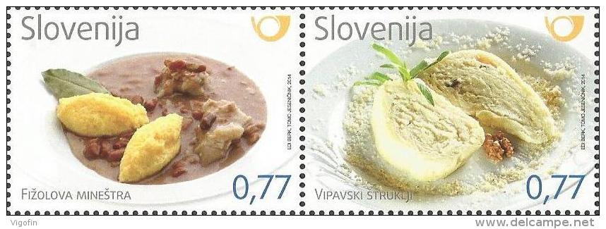 SI 2014-1095-6 GASTRONOMIA, SLOVENIA, 1 X 2v, MNH - Ernährung