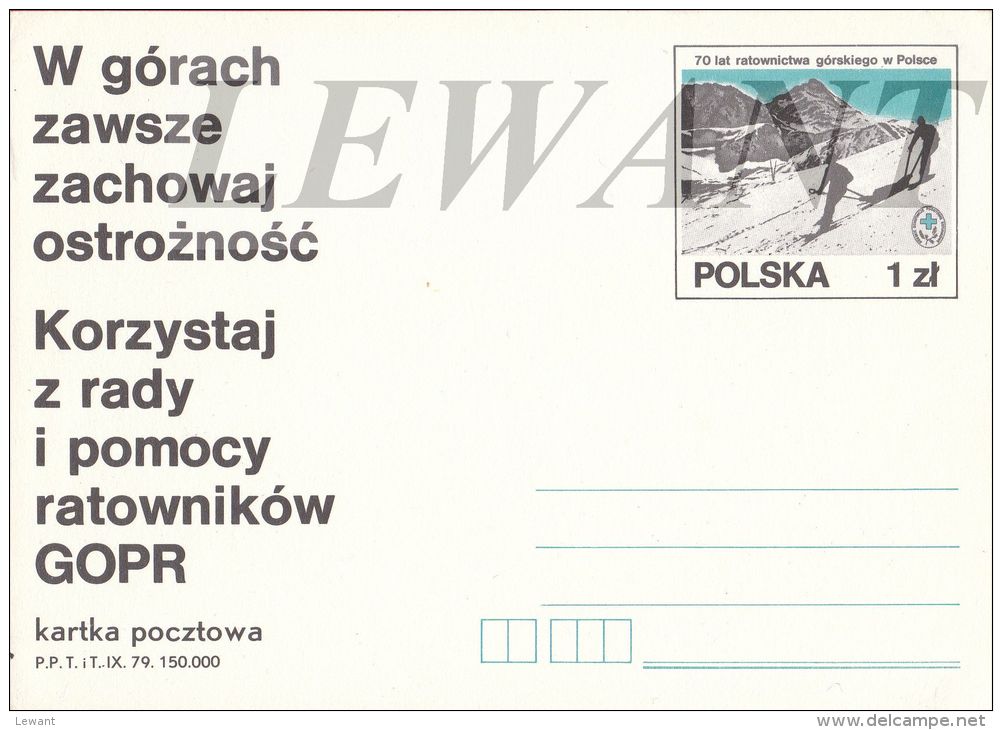 W POLAND - 1979.09.18. Cp 736 70th Years Volunteer Mountain Rescue Service In Zakopane - Stamped Stationery