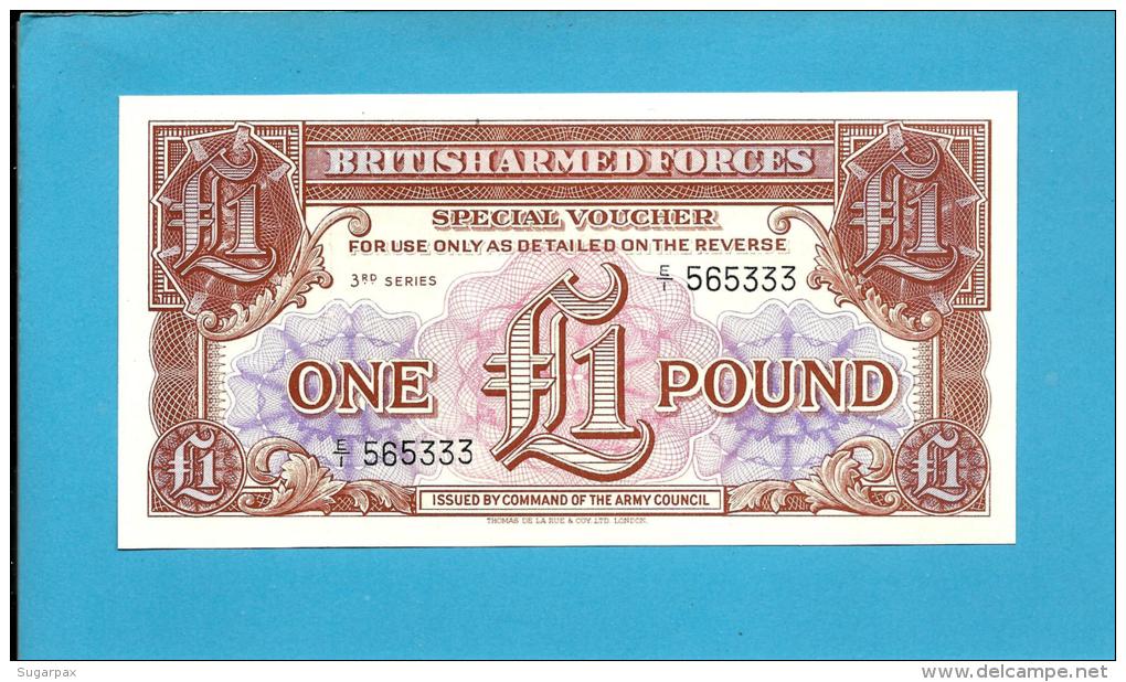 GREAT BRITAIN - 1 Pound - ND ( 1956 ) - Pick M 29 - UNC. - Canal SUEZ Crisis - Third Series - British Armed Forces - British Armed Forces & Special Vouchers