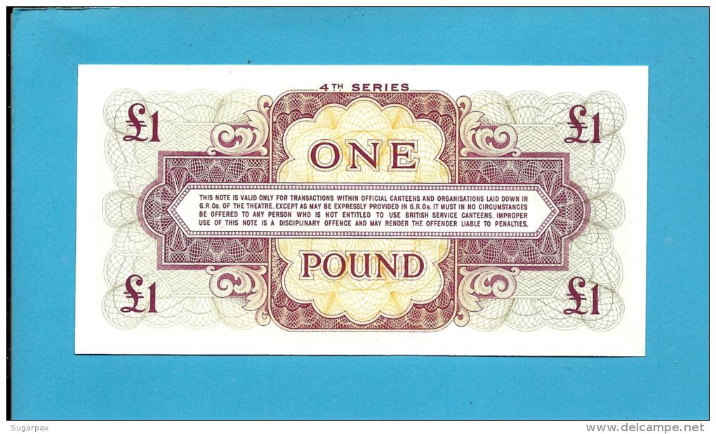 GREAT BRITAIN - 1 Pound - ND ( 1962 ) - Pick M 36 - UNC. - Fourth Series - British Armed Forces - Fuerzas Armadas Británicas & Recibos Especiales