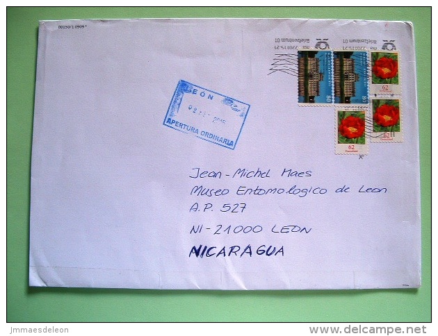 Germany 2015 Cover To Nicaragua - Flowers Palace - Lettres & Documents