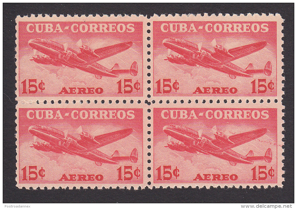 Cuba, Scott #C76, Mint Never Hinged, Airplane, Issued 1953 - Luftpost