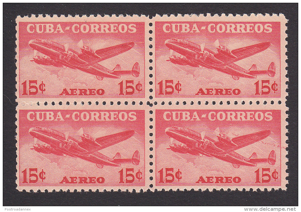 Cuba, Scott #C76, Mint Never Hinged, Airplane, Issued 1953 - Airmail