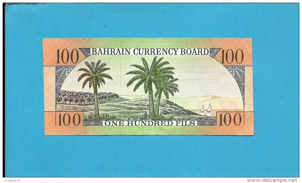 BAHRAIN - 100 FILS - L. 1964 - Pick 1 - Bahrain Currency BOARD - 2 Scans - Bahrein