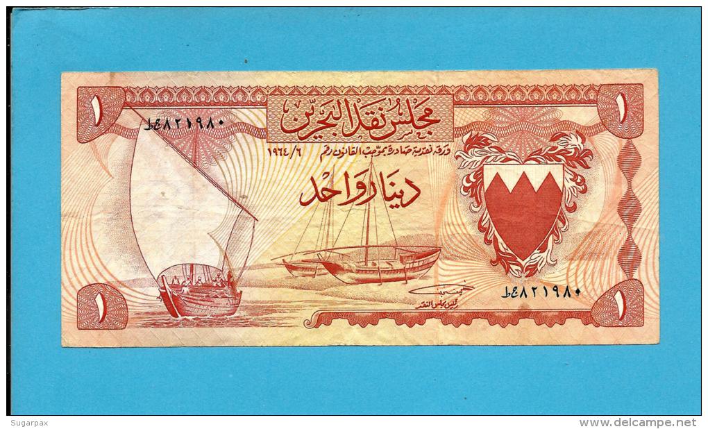 BAHRAIN - 1 DINAR - L. 1964 - Pick 4 - Bahrain Currency BOARD - 2 Scans - Bahrein