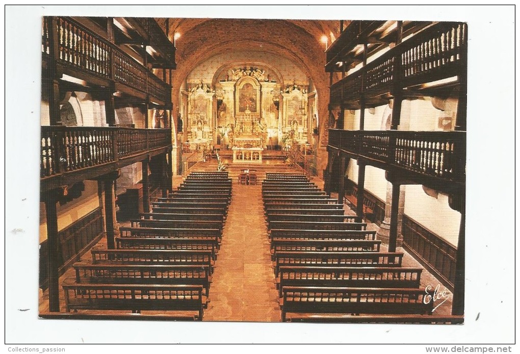 Cp , 64 , SAINT ETIENNE DE BAÏGORRY , Intérieur De L'église , Ed : Elcé , écrite 1988 - Saint Etienne De Baigorry