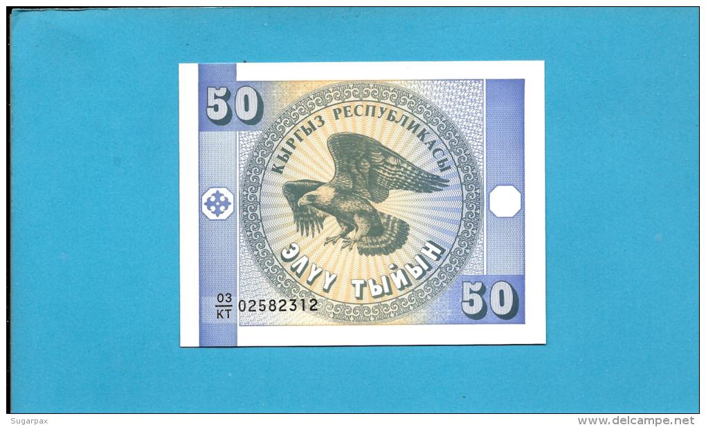 KYRGYZSTAN - 50 Tyiyn - ND ( 1993 ) - P 3 - UNC. - Série 03/KT - Bald Eagle - 2 Scans - Kyrgyzstan