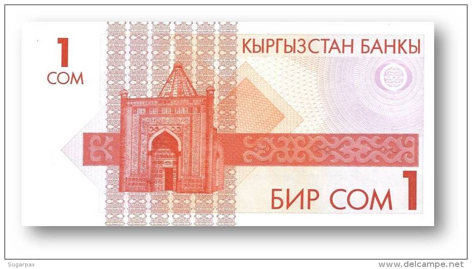 KYRGYZSTAN - 1 Som - ND ( 1993 ) - P 4 - UNC. - Série 3/CH - 2 Scans - Kirghizistan