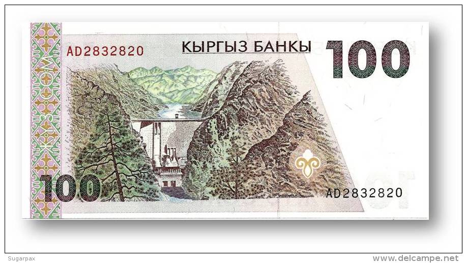 KYRGYZSTAN - 100 Som - ND ( 1994 ) - P 12 - UNC. - Série AD - Toktogul - 2 Scans - Kirgizïe