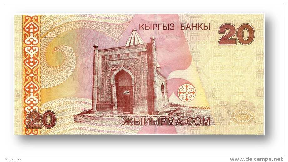 KYRGYZSTAN - 20 Som - 2002 - P 19 - UNC. - Série BC - Togolok Moldo - 2 Scans - Kirguistán