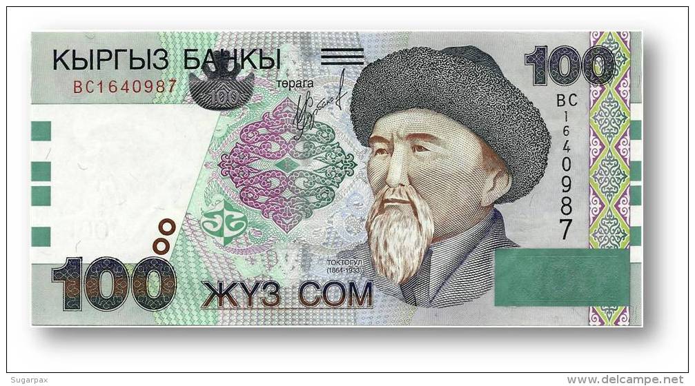 KYRGYZSTAN - 100 Som - 2002 - P 21 - UNC. - Série BC - Toktogul  - 2 Scans - Kirgisistan