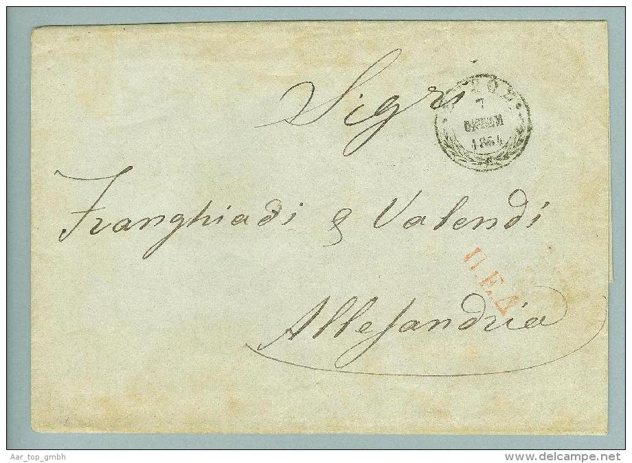 Ägypten Griechische Post 1864-10-07 Brief Nach Alexandria - Préphilatélie